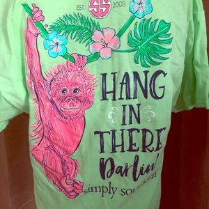 Simply Southern “Hang in There Darlin” tee, size L